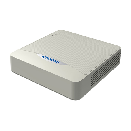 HYU-523N | 4 channel IP NVR. H.265 + / H.265 / H.264 + / H.264 video compression. Recording 4MP, 3MP, 1080P, UXGA, 720P, VGA, 4CIF, DCIF, 2CIF, CIF, QCIF. Recording up to 40 Mbps. HDMI and VGA outputs at 1080P. Supports 1 SATA HDD up to 6TB. RJ45 Fast Ethernet. 48V DC power supply. Desktop installation. 4 PoE + ports