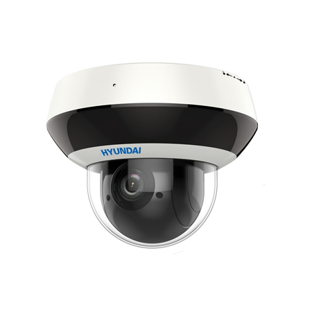 HYU-626 | HYUNDAI 100°/sec. motorized IP dome with Smart IR 20m vandal-resistant, suitable for outdoor use. Formato H.265+/H.265/H.264+/H.264/MJPEG. 4MP 1/3" CMOS. Triple Stream. 4MP@25IPS digital resolution. ICR filter. 0.005/0.001 lux. 2.8 ~ 12 mm (96.7°~31.6°) motorized optics. 16X digital zoom. OSD, AGC, BLC, HLC, 120dB real WDR, 3D-DNR, EIS, 2 ROI per stream, videosensor, 24 privacy masks. Intelligent detection (IVS). Two-way audio. 300 presets. MicroSD/SDHC/SDXC slot. Onvif, PSIA, SDK. IP66, IK10. 12V DC. PoE.