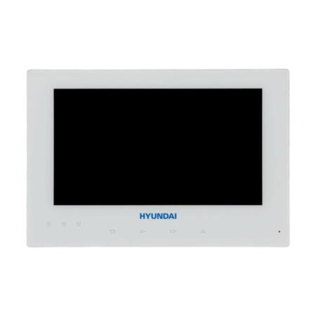 HYU-631 | Monitor IP a dos hilos HYUNDAI de interior. Pantalla táctil capacitiva a color de 7" (1024x600). Botones táctiles. Incorpora micrófono y altavoz. Interfaz de red de dos hilos. 1 salida de alarma. RS485.