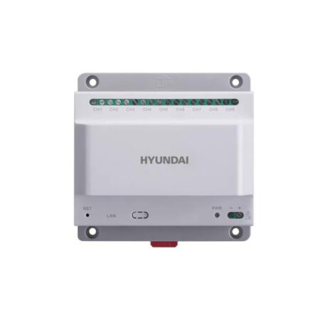 HYU-637 | Two-wire feeder with 9-channel interface. Supports an external switch. Allows DIN rail mounting. 24V DC