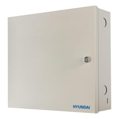 HYU-727 | Access Control Controller. Access control of two doors. Up to 100,000 cards and 300,000 events. Uplink communication via RS485 and TCP / IP. 4 Wiegand readers, 4 RS485 readers. Inputs for 2 door sensors, 2 REX output buttons, 4 alarm inputs and 1 tamper input. Outputs for 2 door lock relays and 4 alarm relays.