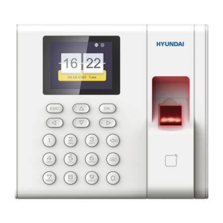 HYU-731 | Standalone HYUNDAI Presence Control terminal with biometric fingerprint reading and EM card reader. Up to 1,000 fingerprints, 1,000 cards, 1,000 users, 100,000 events and 50,000 attendance records. It incorporates 2.4 "screen. TCP / IP communication. Not suitable for outdoor use.