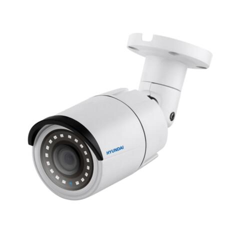 HYU-750N | HYUNDAI IP bullet camera with 25 m Smart IR for outdoors. H.265 / H.264 format. CMOS 1 / 2.7 ”of 5 megapixels. Resolution of up to 5MP @ 10 ips. Triple Stream 3.6 mm fixed optics. ICR filter OSD, AWB, AGC, digital WDR, 2D / 3D-DNR, 4 ROI zones, video sensor and privacy masks. 1 input / 1 audio output. Onvif. IP67 12V DC PoE Reset button