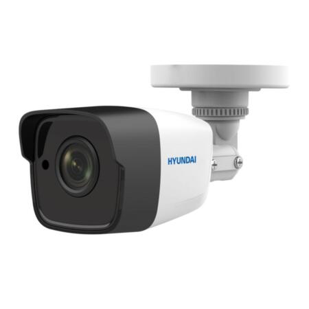 HYU-806 | 4 in 1 bullet camera PRO series with Smart IR of 30 m for outdoor. 2MP CMOS. 4 in 1 output (HDCVI / HDTVI / AHD / 960H). 2.8 mm (106.4 °) fixed lens. ICR filter. OSD, AWB, AGC, BLC, HLC, digital WDR, 2D-DNR, image adjustments, mirror mode. It incorporates a microphone. Coaxial audio. IP67. 3AXIS. 12V DC.