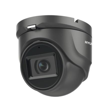 HYU-814 | Domo fijo 4 en 1 HYUNDAI NEXT GEN serie PRO con Smart IR de 30 m para exterior. CMOS de 5MP. Resolución de 5MP@20ips Salida de vídeo 4 en 1 conmutable. Óptica fija de 2,8 mm (85,5°). Filtro ICR. AWB, AGC, BLC, HLC, WDR digital, 2D-DNR. Incorpora micrófono. Admite audio por coaxial. IP67. 3AXIS. 12V CC.