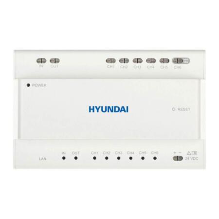 HYU-833|Distribuidor de vídeo/áudio com fios HYUNDAI com 6 interfaces em cascata