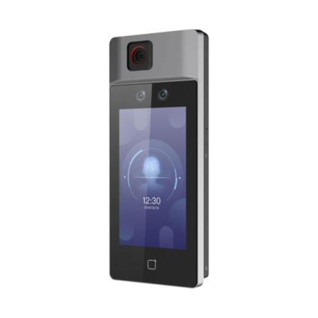 HIK-209 | Terminal de control de accesos y presencia HIKVISION con reconocimiento facial, detección de fiebre y mascarilla. Fácil instalación. Pantalla táctil LCD 7”. Módulo de tarjetas Mifare incluido. Medición de temperatura y reconocimiento facial con detección de fiebre. Hasta 50.000 rostros y 50.000 tarjetas. Rango de temperatura 30°C a 45°C. Distancia autentificación: 0,3 ~ 2 metros. Detección de persona sin mascarilla. Soporta 6 estados de control de presencia