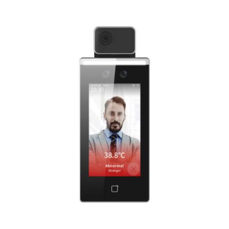 HIK-231 | Terminal de control de accesos y presencia HIKVISION con reconocimiento facial, detección de fiebre y mascarilla. Fácil instalación. Pantalla táctil LCD 7”. Módulo de tarjetas Mifare incluido. Medición de temperatura y reconocimiento facial con detección de fiebre. Hasta 6.000 rostros y 6.000 tarjetas. Registro de 100.000 eventos. Rango de temperatura 30°C a 45°C. Distancia autentificación: 0,5 ~ 1,5 metros. Detección de persona sin mascarilla. Soporta 6 estados de control de presencia