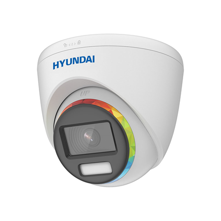 HYU-891 | 4-in-1 fixed dome Color View series with 40 m white lighting for outdoor use. 2MP CMOS. 4 in 1 output (HDCVI / HDTVI / AHD / 960H). 2.8 mm fixed lens. 24 hour color mode (does not switch to B / W). OSD, ATW, AGC, BLC, HLC, HLS, WDR 130dB, 2D / 3D-DNR, image adjustments, mirror mode, video sensor and privacy masks. IP68. 3AXIS. 12V DC.