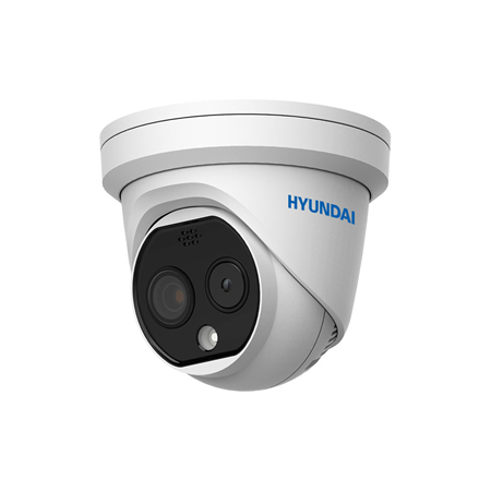 HYU-904 | Dome termico + visibile Thermal-Line con illuminazione IR di 15 m, per esterni. Fotocamera da 4 megapixel 1 / 2,7 CMOS visualizzabile. Ottica a vista da 2 mm. Telecamera termica con risoluzione 160 x 120, obiettivo termico da 1,8 mm. Rilevamento di persone fino a 53 metri e veicoli fino a 162 metri. WDR 120dB, 3D-DNR. Rilevamento intelligente (VCA). Uscita video IP / ANALOGICA. 1 ingresso audio / 1 uscita. 1 ingresso allarme / 1 uscita. Slot per microSD. Onvif, PSIA, CGI. 6KV a prova di fulmine. IP66. 12V DC. PoE