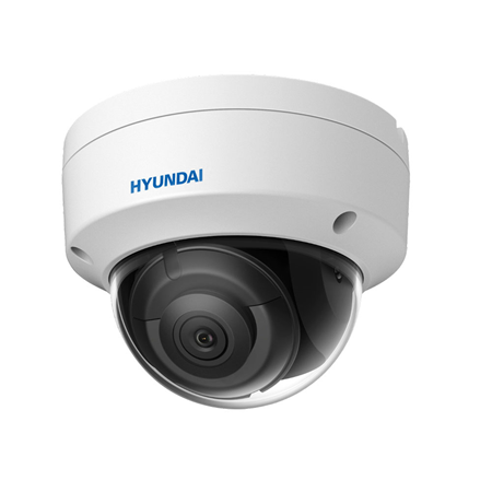 HYU-915 | Dome fisso IP di nuova generazione HYUNDAI con Smart IR di 30 m per esterno. CMOS da 1/3 "di 4 MP. Triple Stream. Formati di compressione H.265 +, H.265, H.264 +, H.264 e MJPEG. Risoluzione fino a 4 MP a 25 ips. Filtro ICR. 0,005 lux F1.6. Ottica fissa da 2,8 mm (103 °). OSD, AWB, AGC, BLC, WDR 120dB, 3D-DNR, ROI, sensore video e maschere privacy. Intelligence IVS. Riconoscimento facciale. Onvif (S / G), ISAPI. IP67. 3AXIS. 12V DC. Supporta PoE