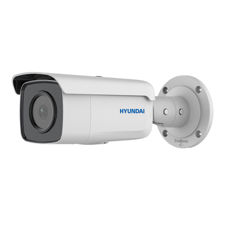 HYU-918 | Telecamera bullet IP HYUNDAI Next Gen con Smart IR di 60 m per esterni. CMOS da 1/3 "di 4 MP. Triple Stream. Formati di compressione H.265 +, H.265, H.264 +, H.264 e MJPEG. Risoluzione fino a 4 MP a 25 ips. Filtro ICR. 0,003 lux F1.4. Ottica fissa da 2,8 mm (103 °). OSD, AWB, AGC, BLC, WDR 120dB, 3D-DNR, ROI, sensore video e maschere privacy. Intelligence IVS. Cattura facciale. Slot per microSD. Onvif (S / G / T), ISAPI. IP67. 3AXIS. 12V DC. Supporta PoE