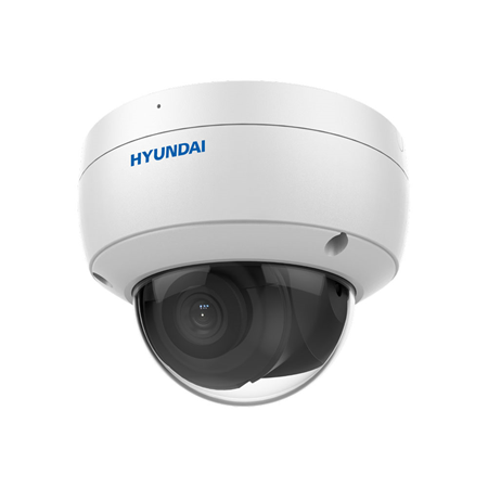 HYU-921 | HYUNDAI Next Gen IP Bullet Camera with Smart IR 60m for outdoor use. CMOS 1/3" 4MP. Triple Stream. H.265+, H.265, H.264+, H.264 and MJPEG compression formats. Resolution up to 4MP at 25ips. ICR filter. 0.003 lux F1.4. 2.8 mm (103°) fixed lens. OSD, AWB, AGC, BLC, WDR 120dB, 3D-DNR, ROI, video sensor and privacy masks. IVS intelligence. Face capture. MicroSD slot. Onvif (S/G/T), ISAPI. IP67. 3AXIS. 12V DC. Supports PoE