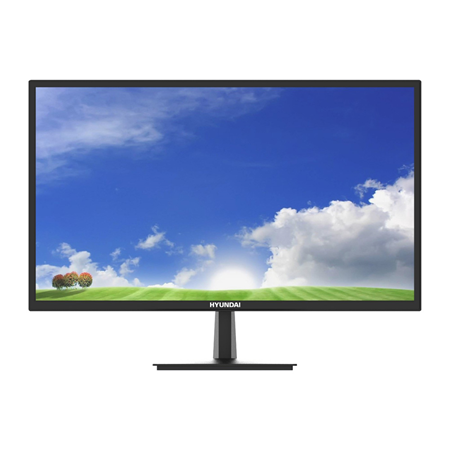 HYU-940 | Monitor LED HYUNDAI da 27”. Risoluzione 4K. Ingressi: 2 HDMI, 2 DP. Operazione 24 ore su 24, 7 giorni su 7. Include base, cavo HDMI e alimentatore.