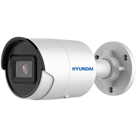 HYU-956 | HYUNDAI IP camera. 4MP@25ips, H.265+/H.265. ICR, 0.005 lux, IR 40m. 2.8mm fixed lens. WDR 120dB, 3D-DNR, ROI. Perimeter protection and facial detection. Includes microphone. MicroSD slot, Onvif, RJ45, IP67, 3AXIS, 12V/PoE