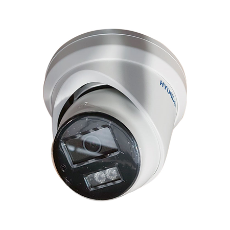 HYU-961 | Dome HYUNDAI IP. 8 MP a 20 ips, H.265+/H.265. ICR, 0,005 lux, IR 30m. Obiettivo fisso da 2,8 mm. WDR 120dB, 3D-DNR, ROI. Protezione perimetrale e rilevamento facciale. Include microfono. Slot MicroSD, Onvif, RJ45, IP67, 3AXIS, 12V/PoE