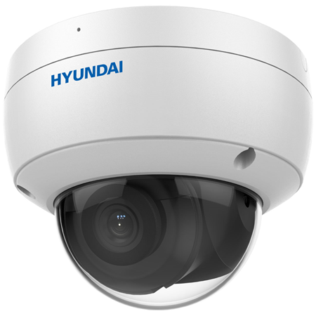 HYU-962 | HYUNDAI IP dome. 8MP@20ips, H.265+/H.265. ICR, 0.005 lux, IR 30m. 2.8mm fixed lens. WDR 120dB, 3D-DNR, ROI. Perimeter protection and facial detection. Includes microphone. MicroSD slot, Onvif, RJ45, IP67, 3AXIS, 12V/PoE