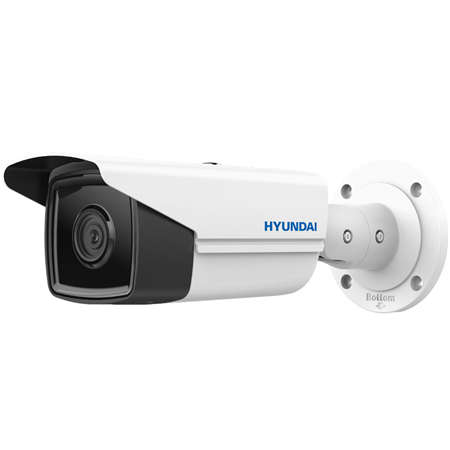 HYU-963 | HYUNDAI IP camera. 8MP@20ips, H.265+/H.265. ICR, 0.005 lux, IR 80m. 2.8mm fixed lens. WDR 120dB, 3D-DNR, ROI. Perimeter protection and facial detection. MicroSD slot, Onvif, RJ45, IP67, 3AXIS, 12V/PoE
