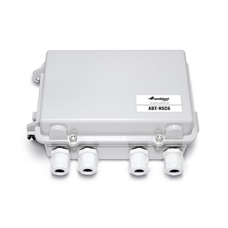 INTEVIO-53 | Controlador TCP/IP diseñado para su uso con sistemas miniVES de INTEVIO. El dispositivo recibe los datos de ruido ambiente procedente de hasta 6 sensores ABT-NSM para el control automático del volumen en la señal de salida de audio (música de fondo y anuncios en las zonas de altavoces asignadas).