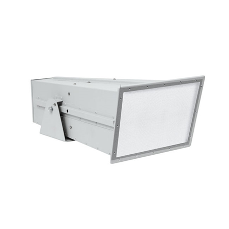 INTEVIO-76 | Difusor de bocina directiva de acero inoxidable de 100W. Para aplicaciones en túneles. . Sensibilidad: 111 dB@1W/1m. Respuesta de frecuencia 250 - 8.000 Hz. Grado de protección IP66. Color gris (RAL 7035)