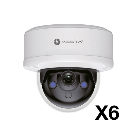 IPC-D14-E-PACK6|Kit di 6 dome IP da esterno da 4MP Dual Light Eco