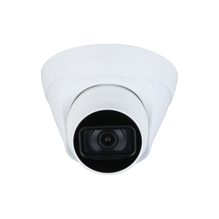 IPC-T2E | Dome fisso IP 30m con Smart IR per esterni. CMOS 1/2,8” da 2MP. 2 flussi. Formato di compressione H.265+, H.264+, H.265, H.264, MJPEG. Risoluzione fino a 1080P a 25 ips. filtro ICR. 0,01 lux F2.0. Ottica fissa da 2,8 mm (102°). OSD, AWB, AGC, BLC, HLC, WDR digitale, 3D-NR, 4 zone ROI, specchio, sensore video e privacy mask. Onvif, CGI, P2P. IP67. 3ASSI. Alimentazione 12 V CC e PoE