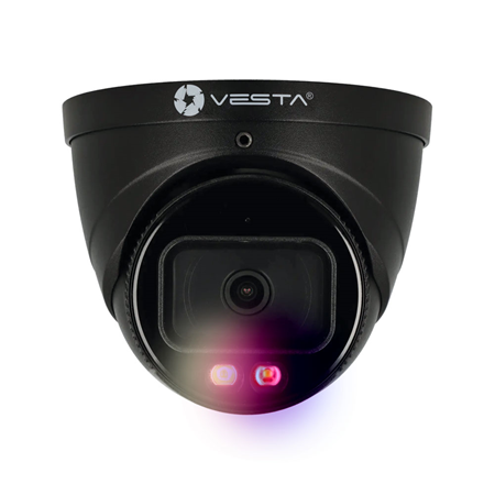 IPC-T38-L-MC-PV-V2-B|Dome IP da esterno nero 8 MP VESTA Advanced Video Magic Color Active Deterrence