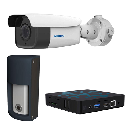 KIT-LPR1-VIIK | Kit Optex LPR PLUS 1E compuesto por: 1x equipo compacto para gestión de matrículas SAM-4528 (VIM-LPM2), 1x sensor de detección de vehículos de doble tecnología para puertas/barreras automáticas OPTEX-151 (OVS-01GT), 1x cámara bullet IP Night Fighter con Smart IR 50m, de exterior de 2 megapíxels HYU-444.