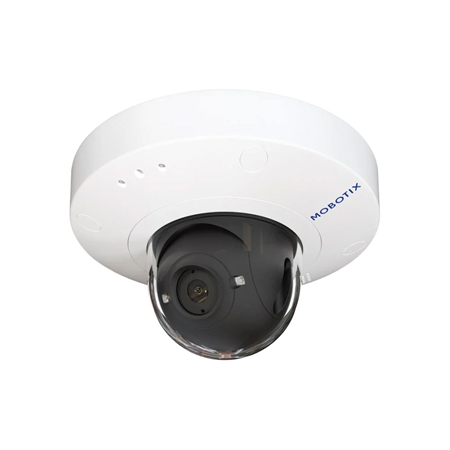 MOBOTIX-102|Minidome IP MOBOTIX v71 de 4MP com IR, áudio, objetiva fixa de 95° e análise de vídeo para interior