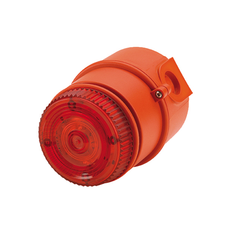 NOTIFIER-262|IS-mC1 Combinación de luz de flash LED y alarma acústica de 100 dB, Atex, 24VDC, LED rojo, certificado para su uso en ár