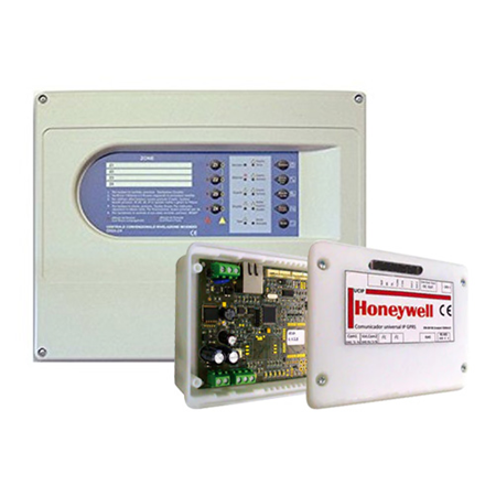 NOTIFIER-633 | Kit NOTIFIER compuesto por:. 1x Central de incendios de 4 zonas sistema convencional MORLEY-46 (VSN4-LT). 1x Módulo de comunicaciones CRA con conexión IP NOTIFIER-45 (UCIP). 1x Caja plástica de superficie para el módulo CRA IP NOTIFIER-46 (SMBT)
