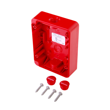 NOTIFIER-658 | Caja posterior Notifier de montaje en superficie. Para estaciones manuales PS-SA y PS-DA. Construida en policarbonato estabilizado contra los rayos UV (94V-O).
