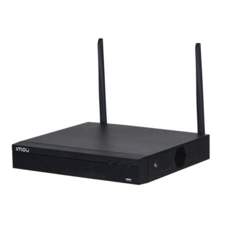 NVR1104HS-W-S2-CE-IMOU | NVR IP WiFi IMOU de 4 canales 1080P. H.265+/H.265/H.264+/H.264. Reproducción de hasta 4 canales. Grabación de hasta 40 Mbps. Salidas HDMI (1080P) y VGA (1080P). Capacidad de 1 HDD SATA III. 1 RJ45 Fast Ethernet. 2 USB 2.0. 12V CC. Sobremesa.
