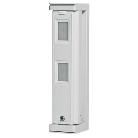 OPTEX-205 | Detector vía radio de doble PIR para exteriores de 5x1m. Tecnología PIR dual. Discrimina mascotas. 2 zonas de detección. Lente ajustable a 2 o 5 metros de alcance. Salida de alarma y fallo. Rótula de 190° horizontales. IP55. Autoalimentado con pilas de litio o alcalinas 3V~9V CC o desde transmisor vía radio.