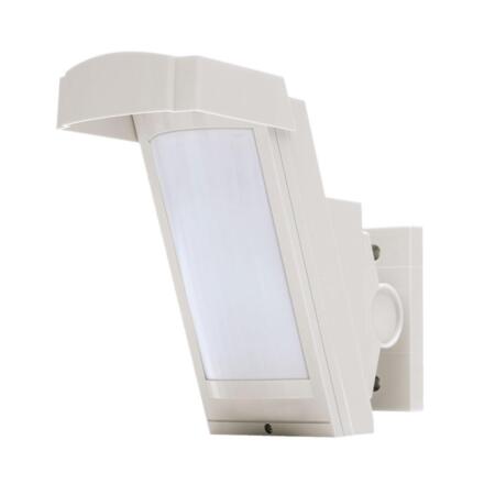 OPTEX-26 | Double PIR detector for outdoors of 12m, 85 °. Digital anti-mask by active IR. Discriminates pets. Intelligent logical detection AND. 94 detection zones. Detection range adjustable in 3 levels. Alarm output, fault output and tamper against sabotage. Double conductive mesh (patented) to avoid interference. IP55. Includes adjustable 180 ° stand and visor. Self-powered with 3V ~ 7.2V DC lithium or alkaline batteries or from radio transmitter.