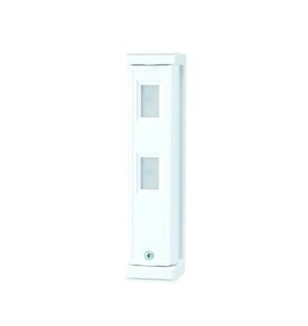 OPTEX-30 | Detector de doble PIR para exteriores de 5x1m. Incorpora lógica AND inteligente. Discrimina mascotas. 2 zonas de detección. Lente ajustable a 2 o 5 metros de alcance. Salida de alarma y fallo. Rótula de 190° horizontales. IP55.