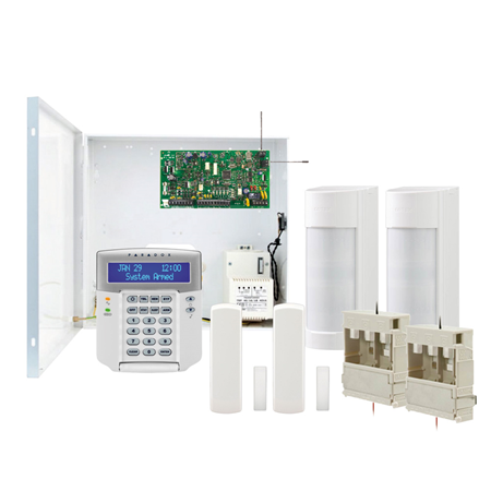 PAR-270F | Kit Optex Paradox composé par: 1x Centrale PAR-7 (PCBMG5050) hybride de 5 zones (10 avec ATZ), extensibles à 32. Récepteur via radio 868MHZ. 1x Boîte métallique grande PAR-116 avec transformeur 2,2Amp et capacité pour une batterie de 7,2Ah. 1x Clavier LCD PAR-6NF (K32LCD+) de 2 partitions. 2x détecteurs d'extérieur pour via radio de double PIR OPTEX-18 (VXI-R). 2x support de batteries OPTEX-42 (RBB-01). 2x contacts magnétiques via radio de 2 zones PAR-41 (DCTXP2). 6x batteries au lithium de 3V/1500mAh NAP-84 (CR123A).