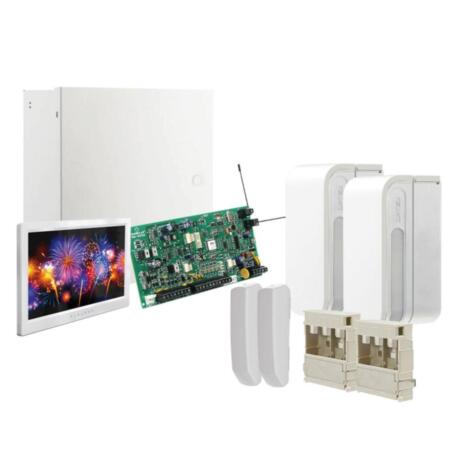 PAR-300 | Optex Paradox kit consisting of: 1x 5-zone hybrid PAR-7 control panel (PCBMG5050) (10 with ATZ), expandable to 32. 868 MHz radio receiver. 1x Large metal box PAR-116 with 2.2 Amp transformer and 7.2Ah battery capacity. 1x PAR-231 (TM70) 7.0 "touch keyboard. 2x OPTEX-118 dual PIR radio outdoor side view detectors (BXS-R-W). 2x OPTEX-42 battery holder (RBB-01). 2x 2-zone wireless magnetic PAR-41 (DCTXP2)
6x 3V / 1500mAh NAP-84 (CR123A) lithium batteries.