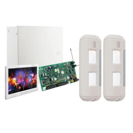 PAR-302 | Optex Paradox kit consisting of: 1x 5-zone hybrid PAR-7 control panel (PCBMG5050) (10 with ATZ), expandable to 32,868 MHz radio receiver. 1x Large metal box PAR-116 with 2.2 Amp transformer and 7.2Ah battery capacity. 1x PAR-231 (TM70) 7.0 "touch keyboard. 2x double PIR outdoor detectors for side vision OPTEX-21 (BX-80N).