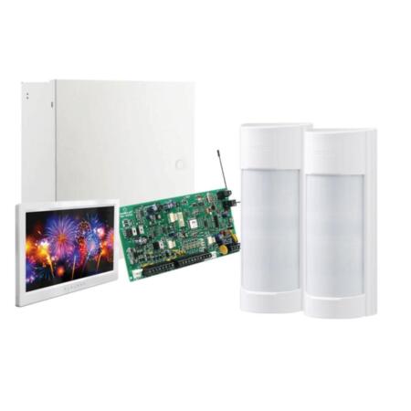 PAR-303 | Optex Paradox kit consisting of: 1x 5-zone hybrid PAR-7 control panel (PCBMG5050) (10 with ATZ), expandable to 32, 868 MHz radio receiver. 1x Large metal box PAR-116 with 2.2 Amp transformer and 7.2Ah battery capacity. 1x PAR-231 (TM70) 7.0 "touch keyboard.2x OPTEX-15 outdoor PIR detectors (VXI-ST).