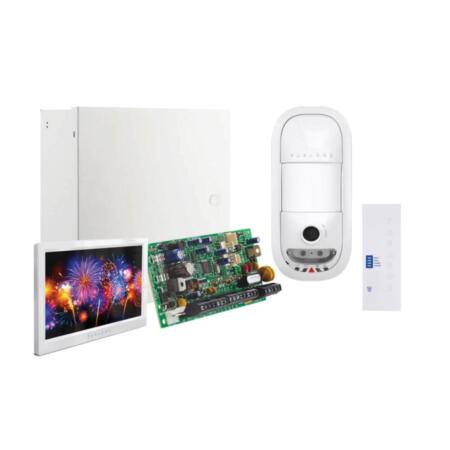 PAR-315 | Kit Paradox compuesto por: 1x Central PAR-16 (PCBSP5500) de 5 a 32 zonas. 1x Caja metalica grande PAR-116 con transformador 2,2 Amp y capacidad para batería de 7,2Ah. 1x PIRCAM WiFi 720P PAR-200 (HD78F). 1x Teclado PAR-231 (TM70) tactil de 7,0". 1x módulo de comunicación PAR-193 (PCS265LEU).