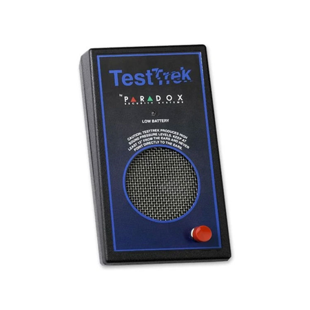 PAR-338 | Tester for PARADOX glass break sensors. It is used to test glass break detectors such as the PAR-60 (DG457). Produces a test tone to verify high frequency audio detection capabilities. Portable tester. Works with batteries