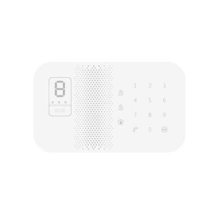 QAR-362 | WIZARD home alarm central. Touch panel with GSM module. Sending alerts by SMS and call. Complete wireless alarm system, with communication of notifications through a telephone card. You only need to have GSM coverage to keep an eye on your home or business. And without any type of monthly fee or subscription, you will receive alerts on your mobile phone, sent directly by the alarm. In addition, being completely wireless, you will not have to connect any equipment using cables. If you have a Smartphone (iPhone or Android), you can download the application (Wizalarm) totally free, to configure, arm and disarm the system without any complexity. Made of methacrylate and touch front, with numeric keypad. GSM module, you only need to insert a GSM phone card from any operator. The control panel will call you or send you an SMS before any event. Full set and part set buttons. Emergency button, to call a pre-configured number
Microphone and speaker, designed to verify by audio what is happening on your property. Button to record a voice message that will be saved in the system
Internal siren, with configurable volume. RFID proximity card reader. Attractive design, will not break the aesthetics of your home or business
12V DC power supply included, to power the system. 2 3.7V batteries for backup in case of power failure