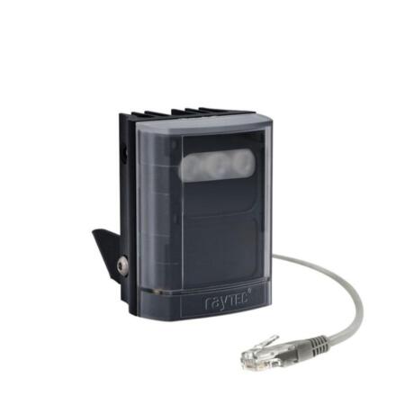 RAYTEC-46 | Foco de iluminación infrarroja de corto alcance VARIO2 POE. Iluminación PoE dedicada para cámaras IP. Alcance máximo de 62 metros. Incluye una lente circular de 10°x10°, una lente circular de 35°x10° (de serie) y una lente elíptica de 60°x25°. Tecnología LED SMT PLATINUM Elite. Tecnología de reducción de puntos calientes (HRT). Sistema de lentes intercambiables VARIO. Grado de protección IP66. 5 años de garantía
