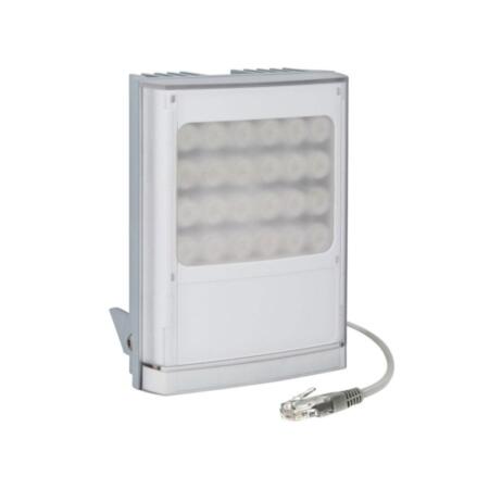 RAYTEC-47 | Foco de iluminación blanca IP de medio alcance VARIO2 POE. Iluminación IP dedicada para cámaras IP. Alcance máximo de 180 metros. Incluye una lente circular de 10°x10°, una lente circular de 35°x10° (de serie) y una lente elíptica de 60°x25°. Iluminación PoE. Plug&Play en instalaciones IP existentes. Tecnología LED SMT PLATINUM Elite. Tecnología de reducción de puntos calientes (HRT). Sistema de lentes intercambiables VARIO. Grado de protección IP66. Entrada de alimentación: PoE++ (PoE de 4 pares). 5 años de garantía