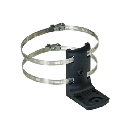 RAYTEC-83 | Soporte abrazadera de columna para focos de iluminación RAYTEC VARIO. Solución de montaje en columna VARIO. Diseñado para montar cualquier foco Raytec VARIO o fuente de alimentación. Múltiples posiciones de fijación. Ajuste independiente de giro / inclinación