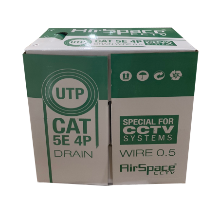 SAM-4444 | Roll of 305 meters of UTP cable CAT5E 24AWG flexible halogen-free and fire-retardant. LSZH according to IEC 60332-1.