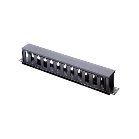 SAM-4451|Cable management panel  with 12 Panel de administración de cableado con 12 extra large slotted ducts