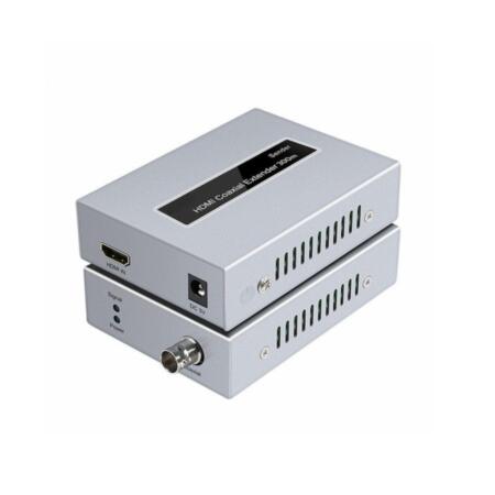 SAM-4523 | Extensor HDMI sobre cable coaxial hasta 300 metros. Compuesto por transmisor y receptor. Incluye adaptador de corriente.