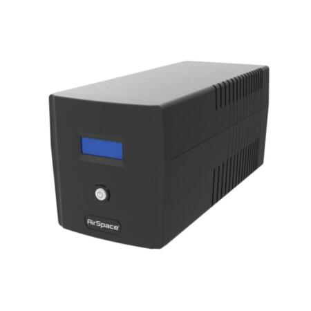 SAM-4627 | 1000VA / 600W AirSpace interactive line UPS. Schuko connection. Cold start function. Built-in self-diagnosis function. Internet protection by modem / LAN. Compatible with generator. LCD display. Faster load capacity. Automatic charging in off mode. Automatic restart function. USB ports, RJ11